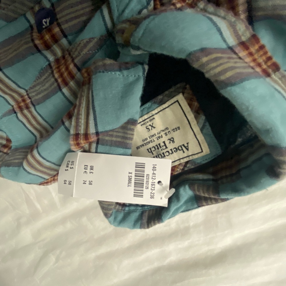 Cute Unworn Abercrombie Flannel in XS